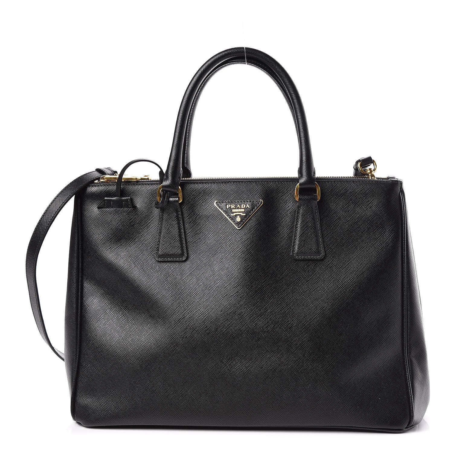 Prada Saffiano Medium Galleria Double Zip Tote Black 1 of 13