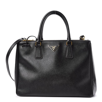 Prada Saffiano Medium Galleria Double Zip Tote Black 1 of 13