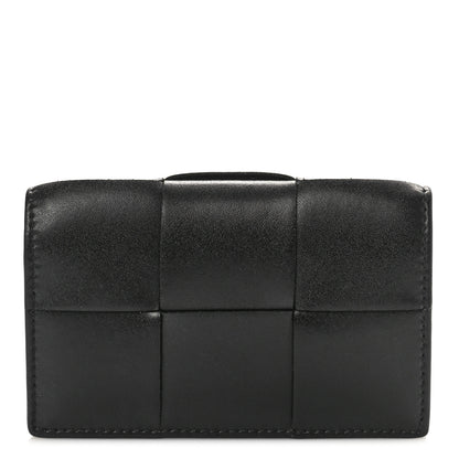 Bottega Veneta Nappa Maxi Intrecciato Card Holder Wallet Black 1 of 7