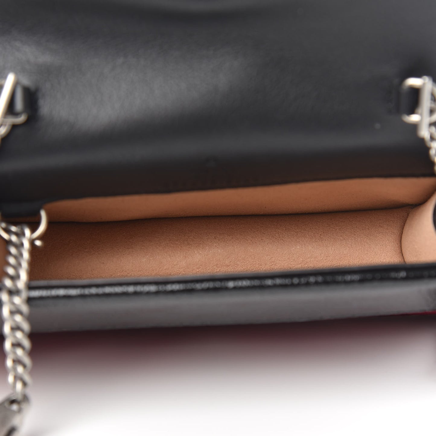 Velvet GG Monogram Super Mini Dionysus Shoulder Bag Red Cipria Black