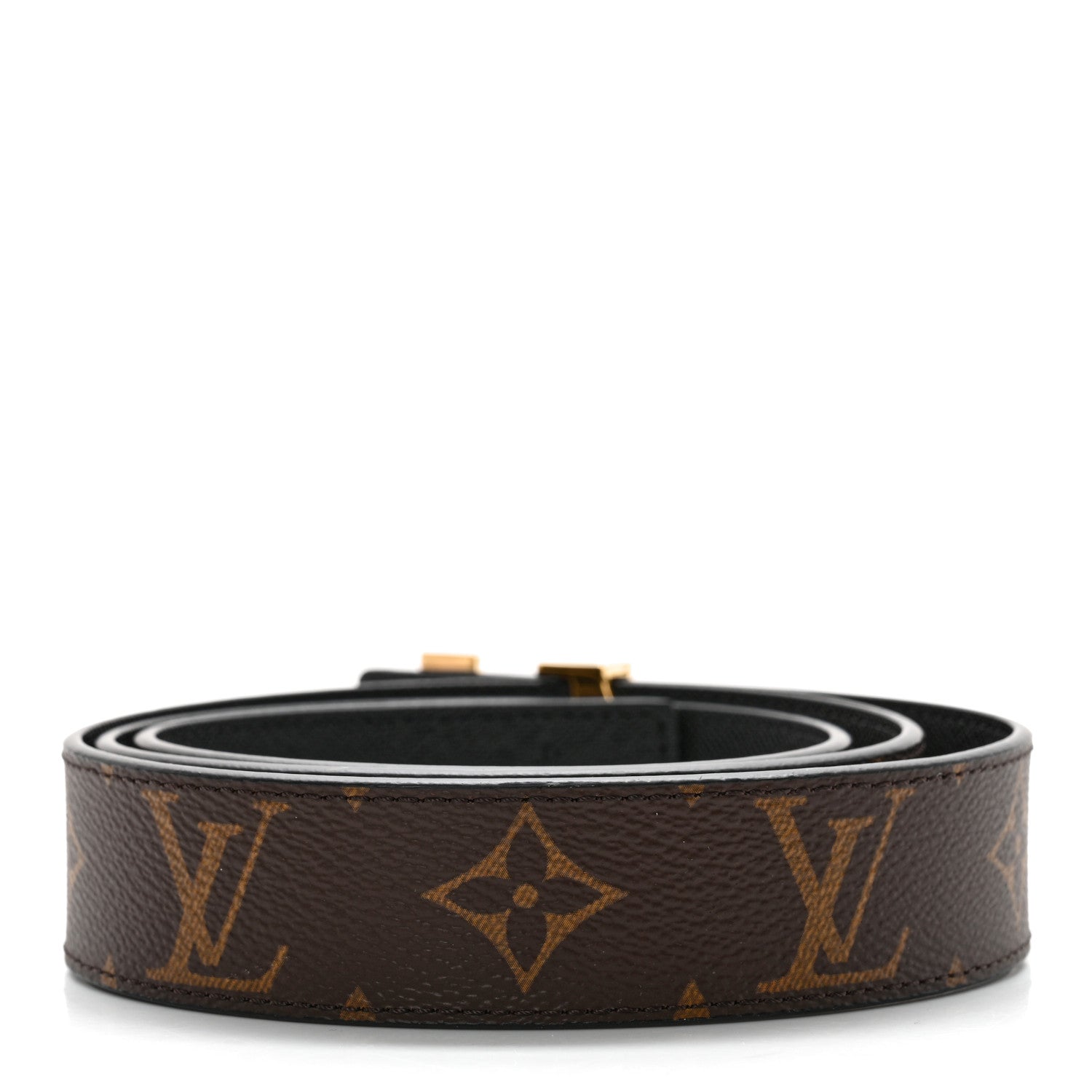 Louis Vuitton Calfskin Monogram 30mm LV Initiales Reversible Belt 90 36 Black 3 of 8