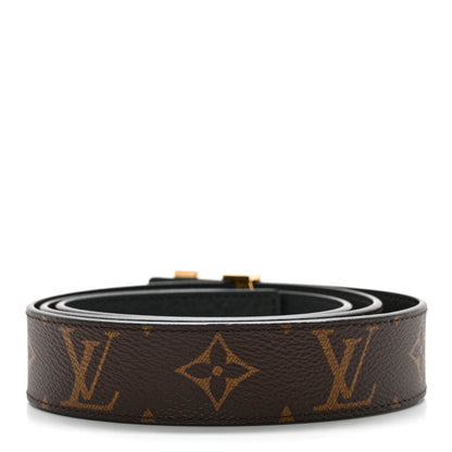 Louis Vuitton Calfskin Monogram 30mm LV Initiales Reversible Belt 90 36 Black 3 of 8