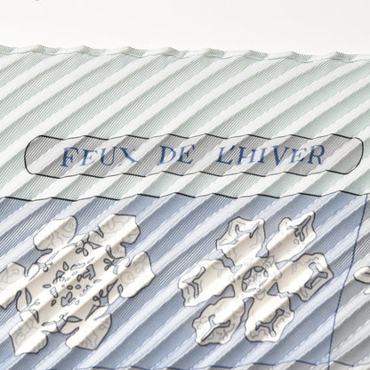 Hermes Silk Plisse Feux De L’Hiver Scarf 90 4 of 7