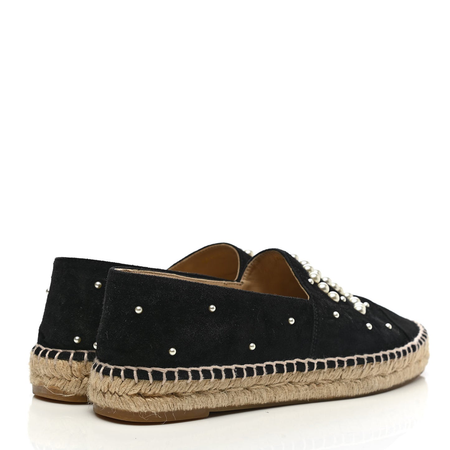 Suede Pearl CC Espadrilles 39 Black