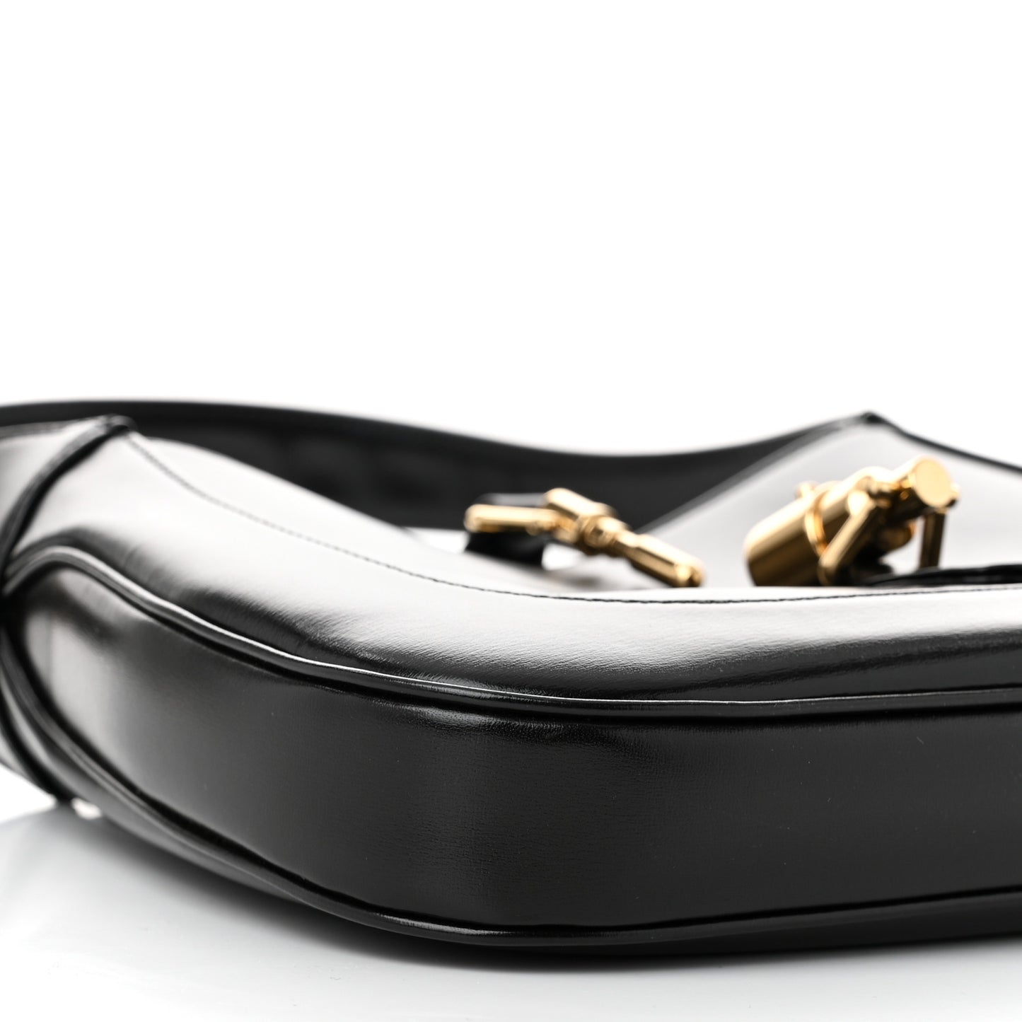 Boarded Dyana Lux Calfskin Small Jackie 1961 Hobo Black