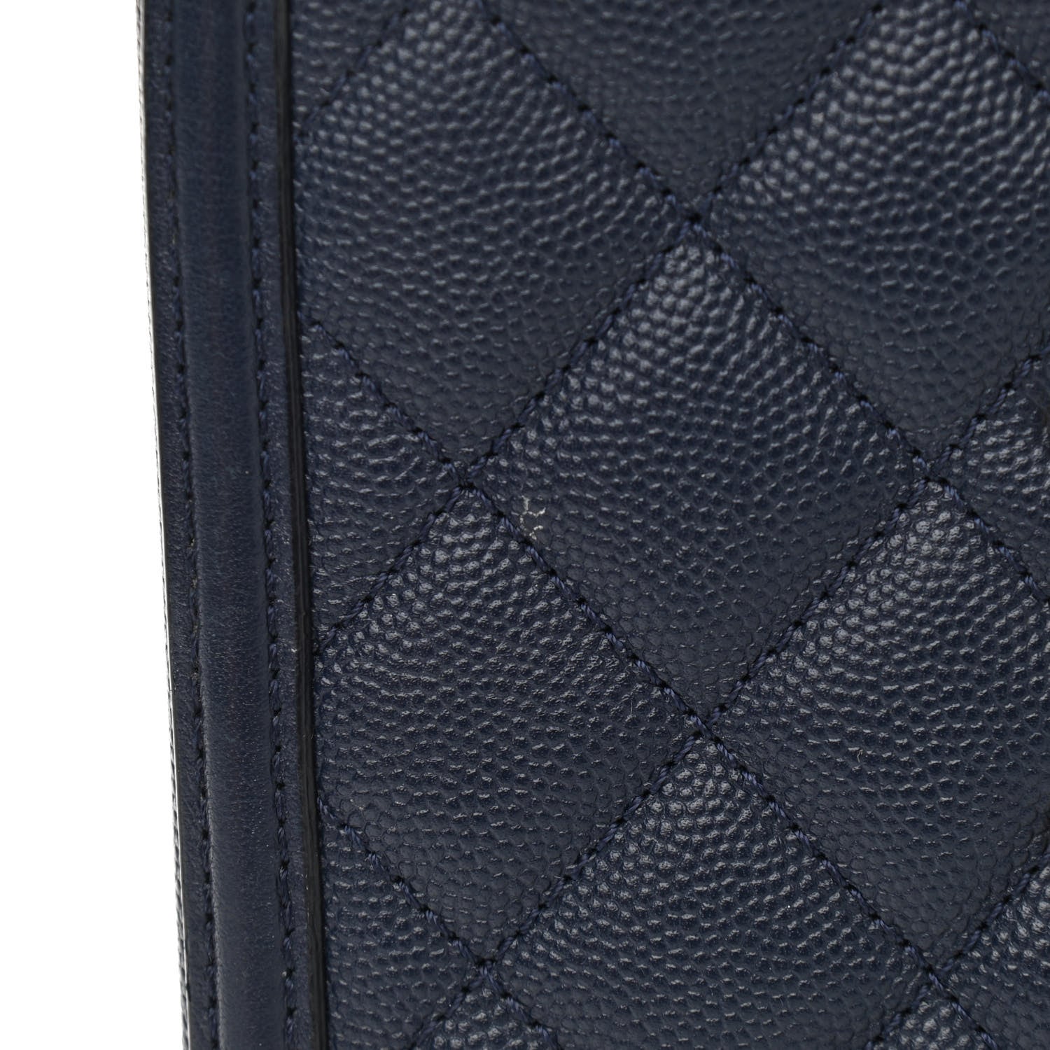 Chanel Caviar Quilted Medium CC Filigree Vanity Case Navy 12 of 15