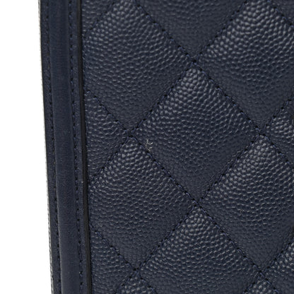 Chanel Caviar Quilted Medium CC Filigree Vanity Case Navy 12 of 15