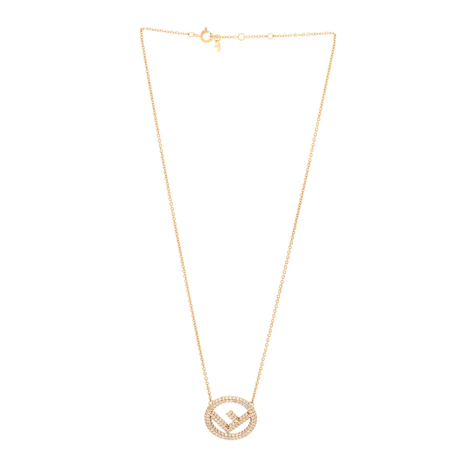 Fendi Brass Crystal F is Fendi Necklace Gold 3 of 5