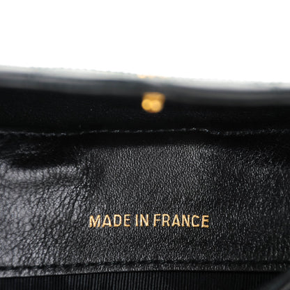 Chanel Lambskin Diamond Stitched Long Flap Wallet Black 8 of 8