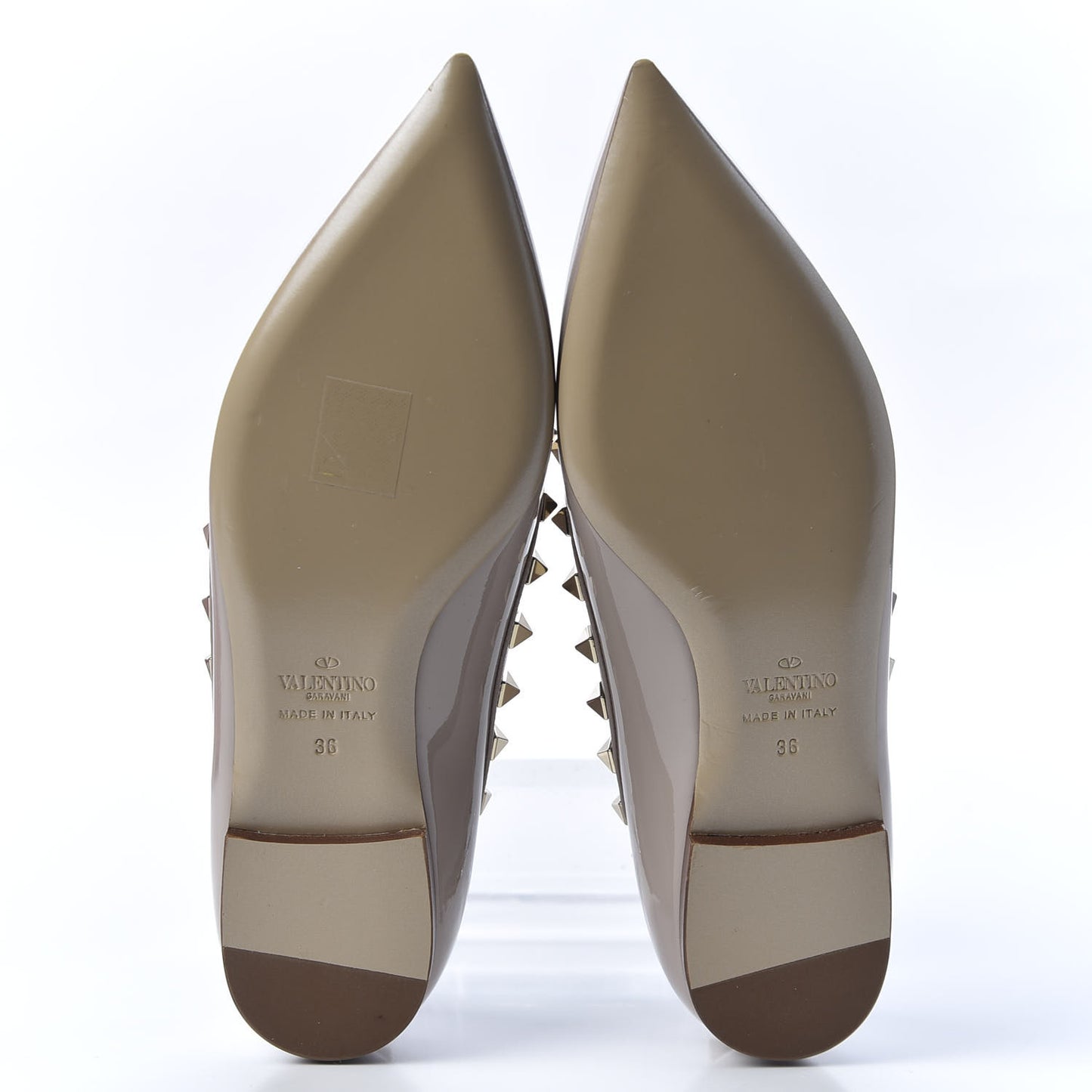 Patent Rockstud Ballerina Flats 36 Poudre