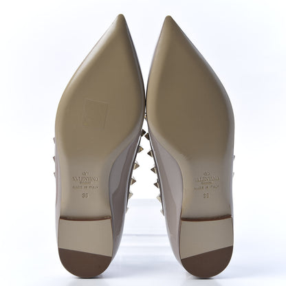 Valentino Garavani Patent Rockstud Ballerina Flats 36 Poudre 5 of 10