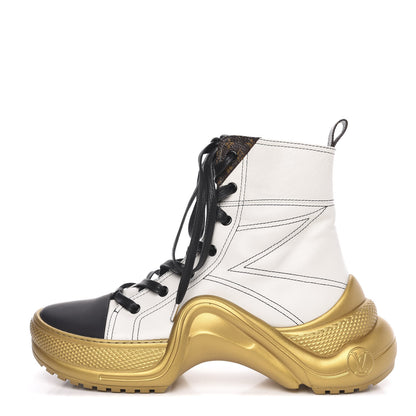 Louis Vuitton Calfskin Monogram Archlight Sneaker Boots 40 White 1 of 9