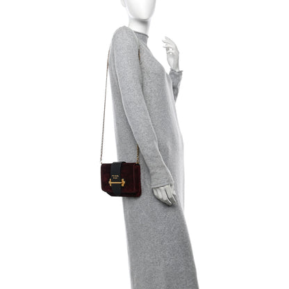 Prada Velvet City Calfskin Cahier Belt Bag Ribes Black 2 of 12