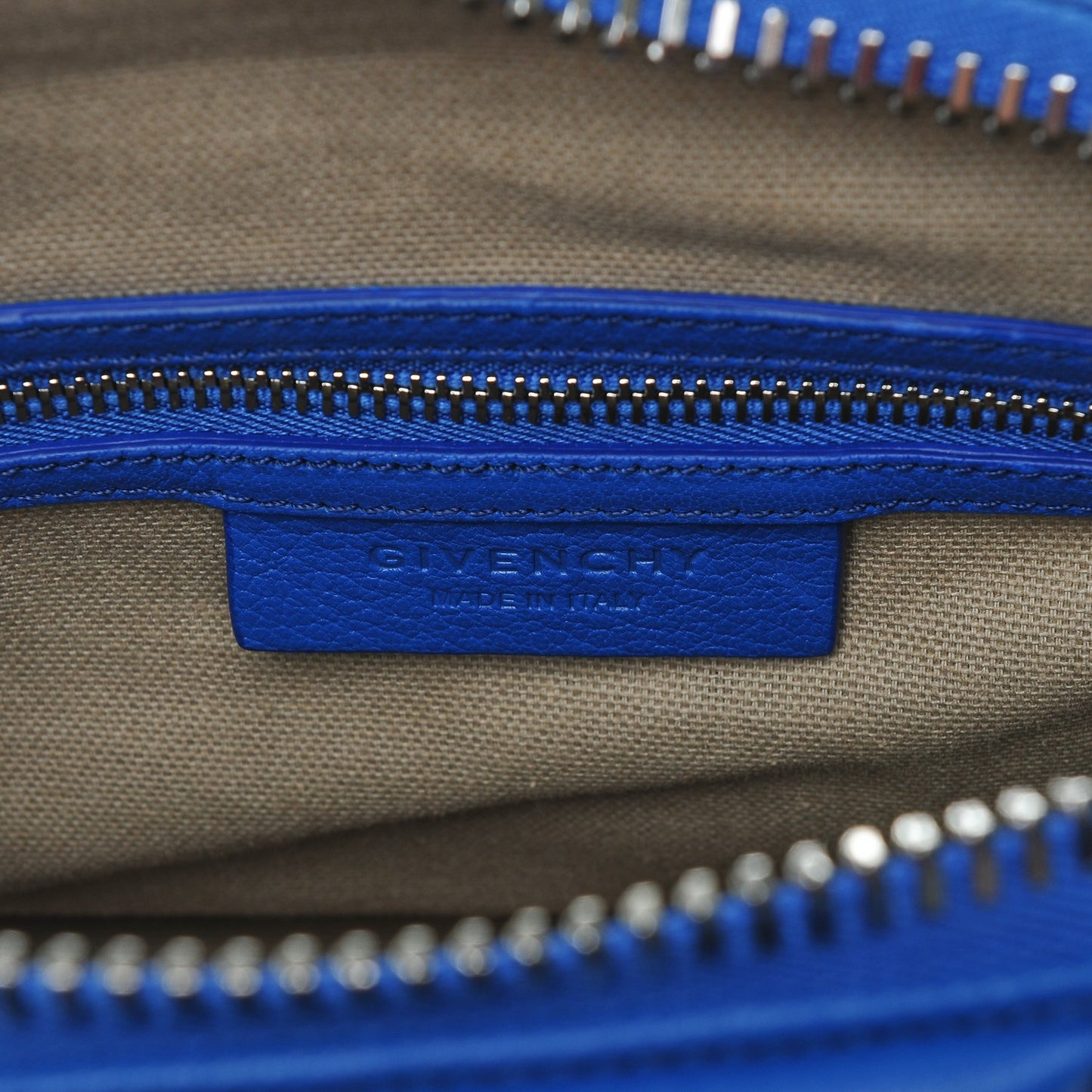 Sugar Goatskin Mini Antigona Indigo Blue