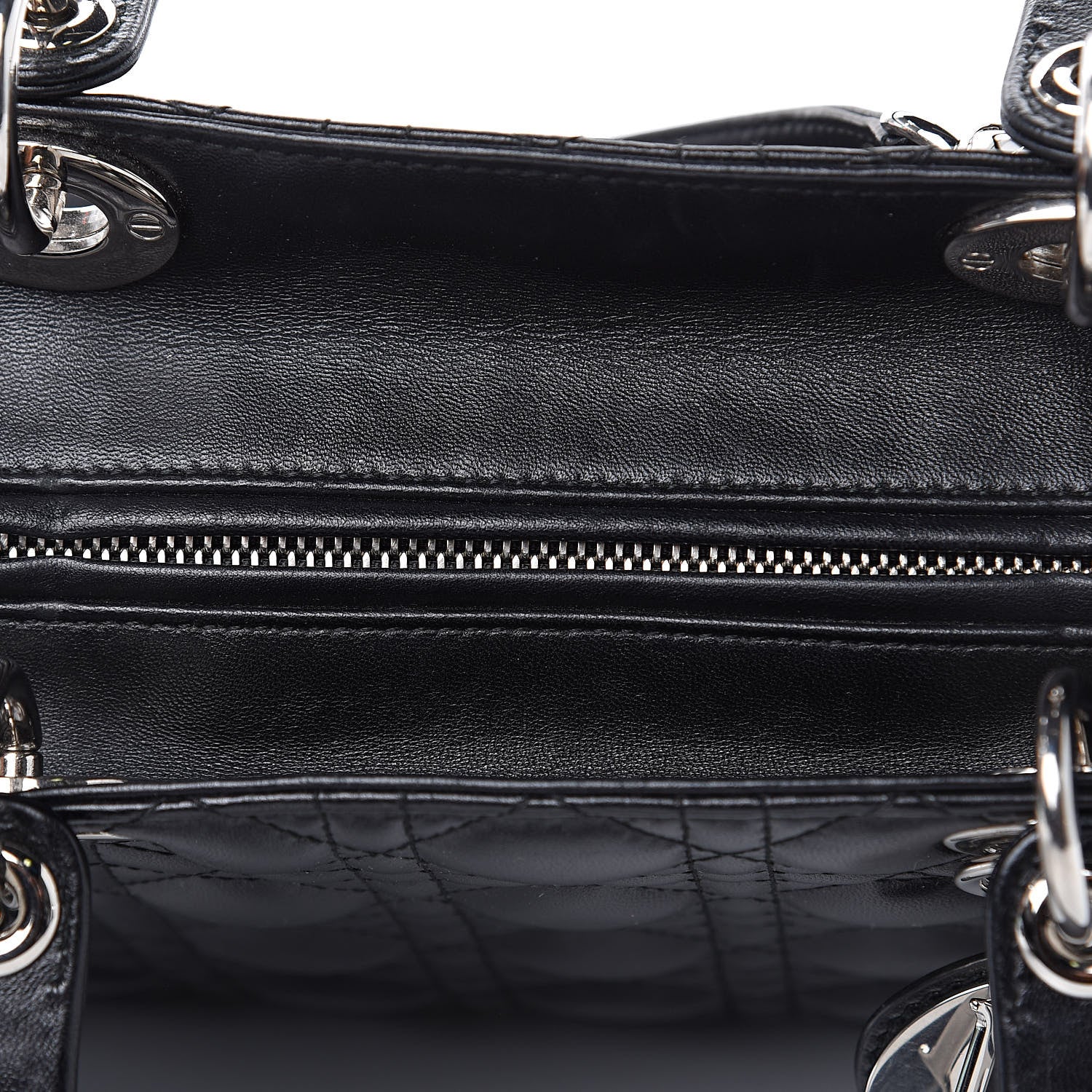 Christian Dior Lambskin Cannage Large Lady Dior Black 17 of 17