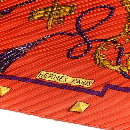 Hermes Silk Plisse Les Cles Scarf 2 of 4