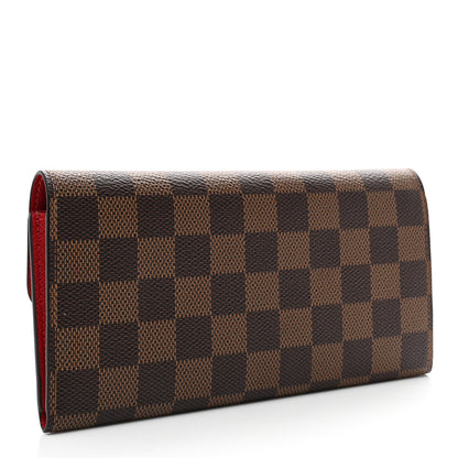 Louis Vuitton Damier Ebene Emilie Wallet Red 3 of 6