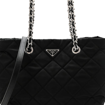 Prada Nylon Tessuto Impuntu Quilted Tote Black 8 of 10
