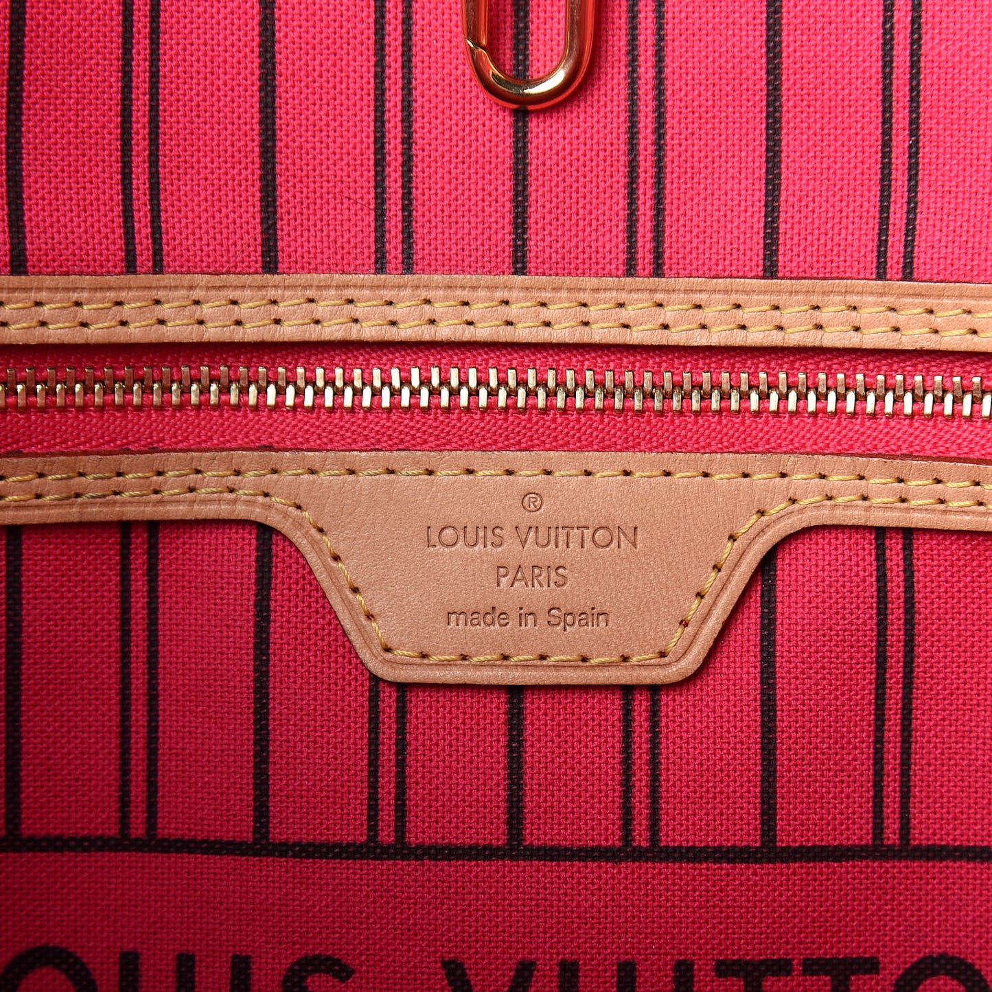 Monogram Bay Neverfull MM Rose Ballerine Poppy