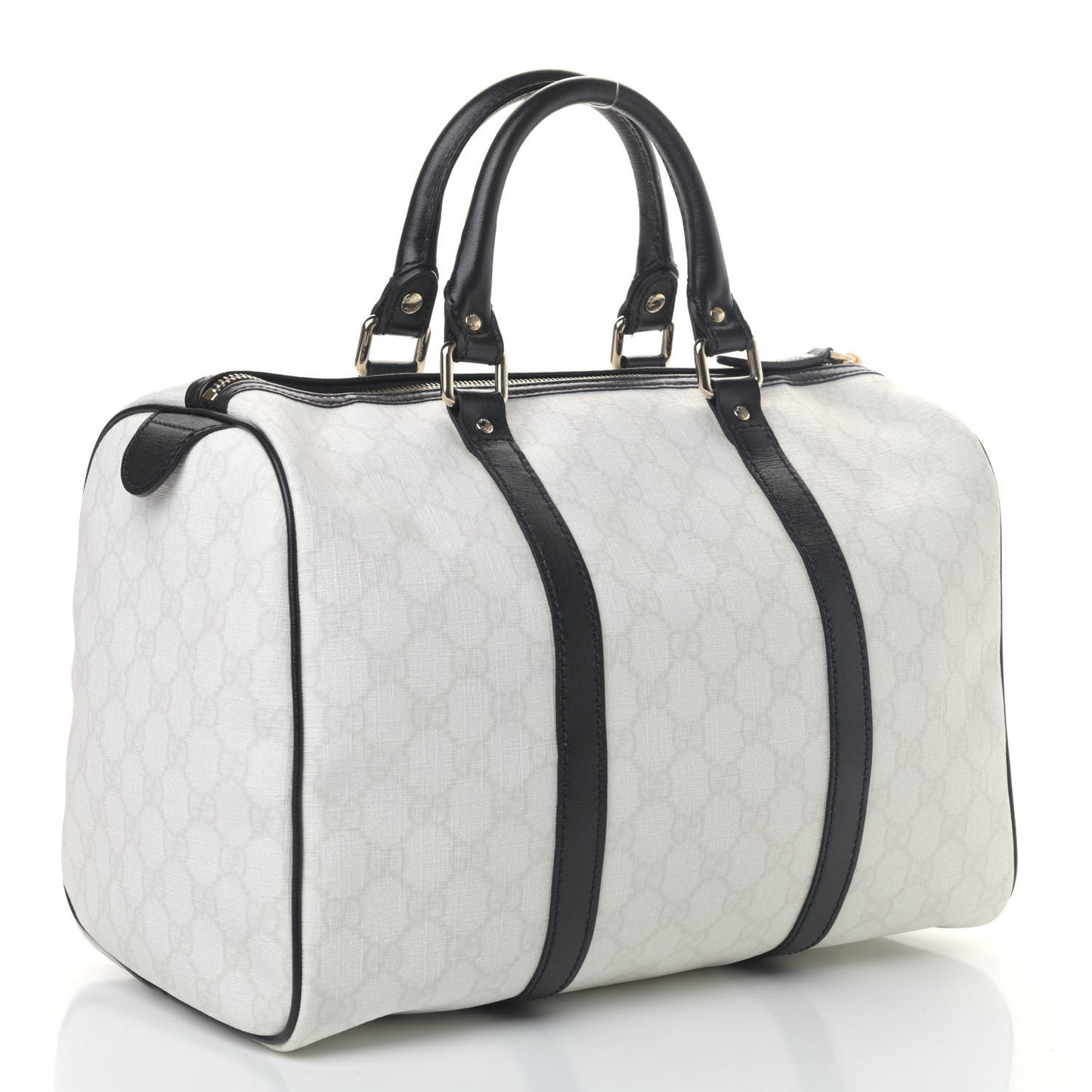 GG Plus Monogram Medium Joy Boston White Black