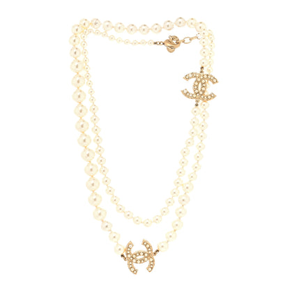 Chanel Pearl CC 100th Anniversary Long Necklace Light Gold 3 of 5