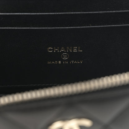 Chanel Lambskin Quilted Small Top Handle Vanity Case With Chain Black 6 of 10