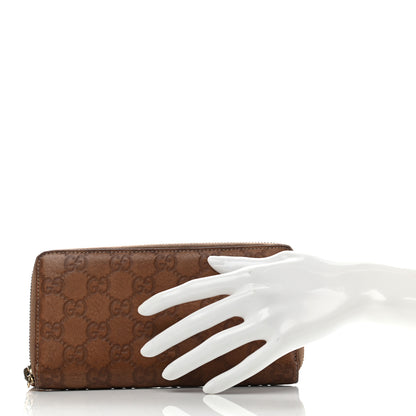 Gucci Guccissima Bamboo Tassel Zip Around Wallet Natural Brown 2 of 12