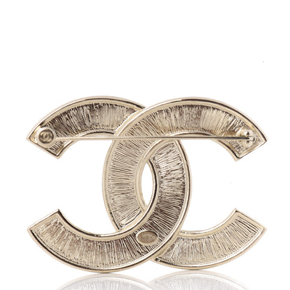 Chanel Crystal Pearl Chain Mania CC Brooch Gold 2 of 4
