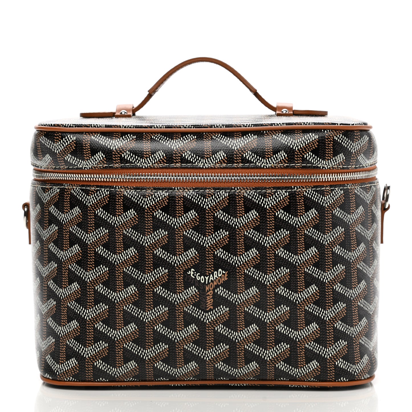 Goyardine Muse Vanity Case Black Gold