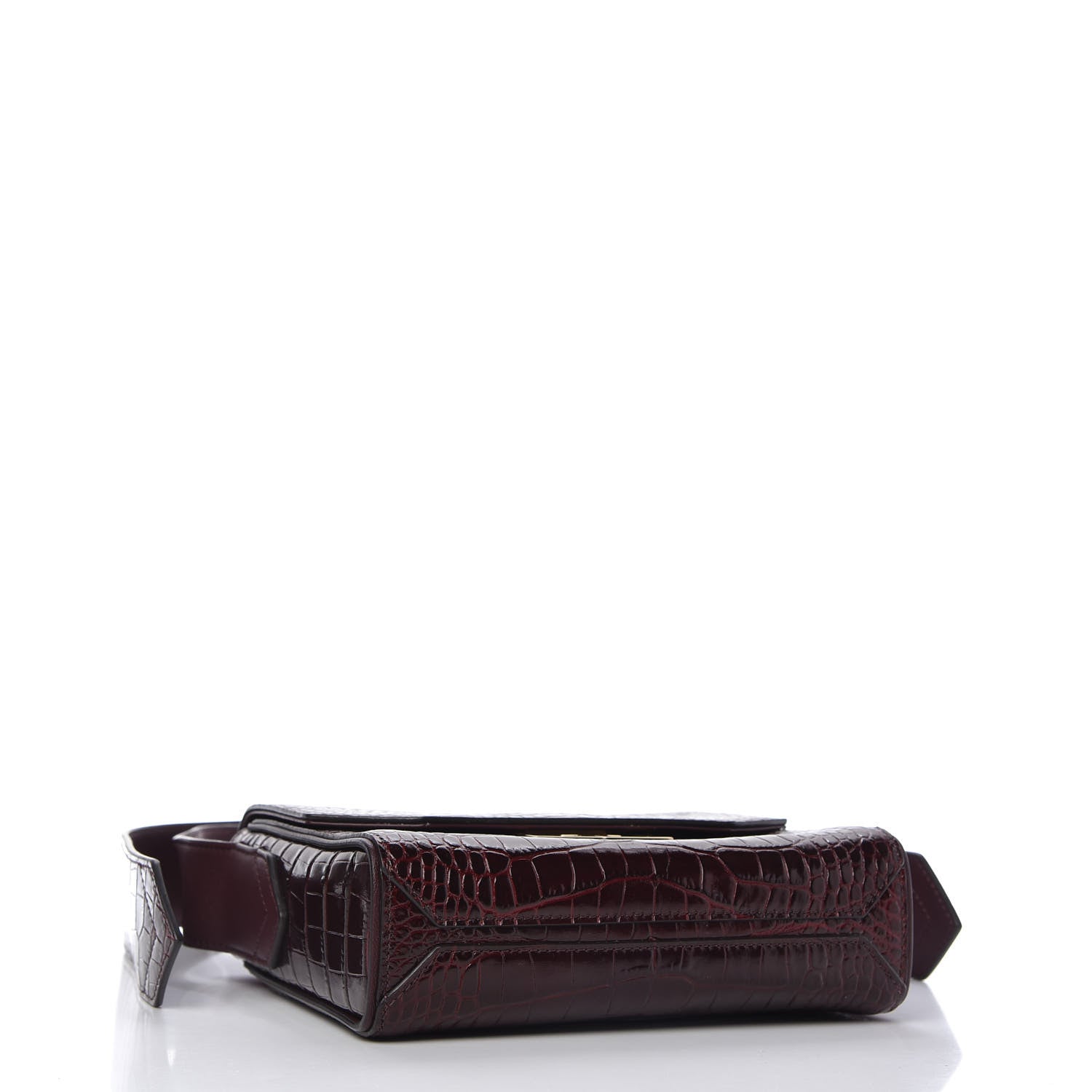 Givenchy Calfskin Crocodile Embossed Small Eden Burgundy 4 of 9
