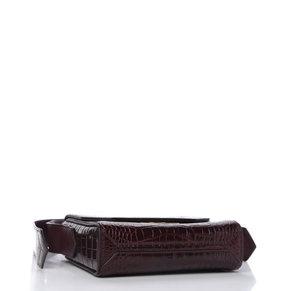 Givenchy Calfskin Crocodile Embossed Small Eden Burgundy 4 of 9