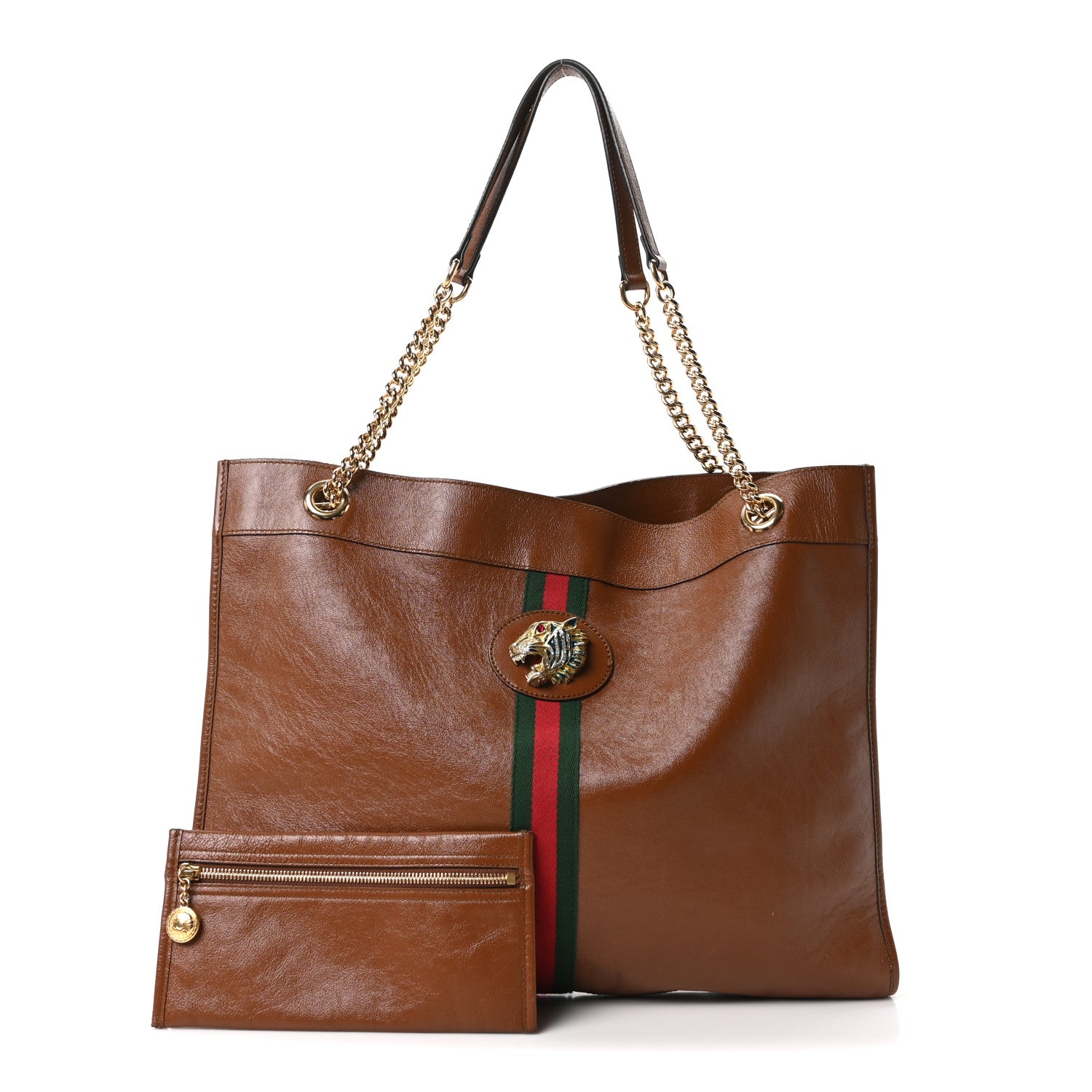 Gucci Calfskin Large Rajah Chain Tote Cuir 2 of 10