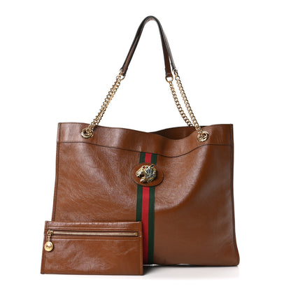 Gucci Calfskin Large Rajah Chain Tote Cuir 2 of 10