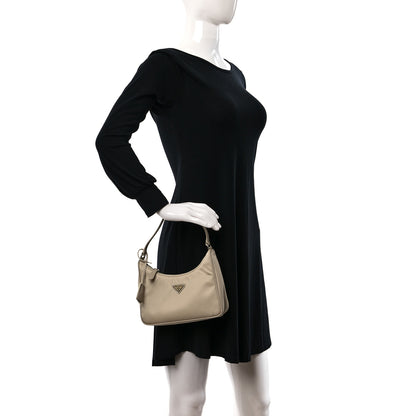 Prada Re-Nylon Saffiano Mini Re-Edition 2005 Bag Deserto 2 of 12