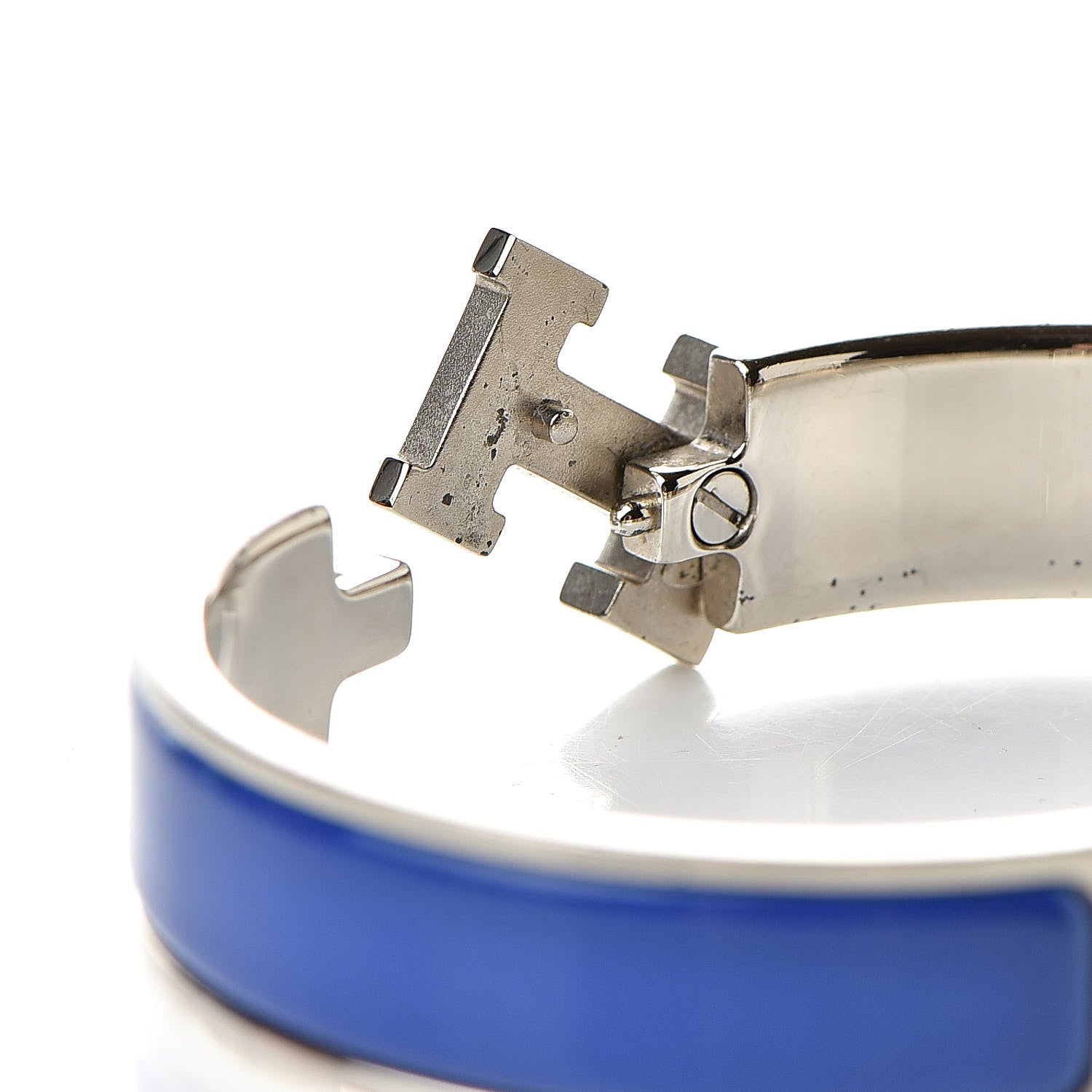 Hermes Narrow Enamel Clic Clac H Bracelet PM Bleu Royal 5 of 7