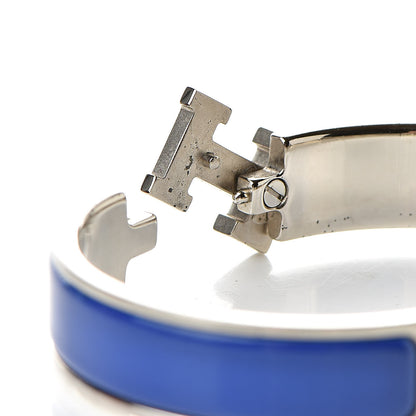 Hermes Narrow Enamel Clic Clac H Bracelet PM Bleu Royal 5 of 7