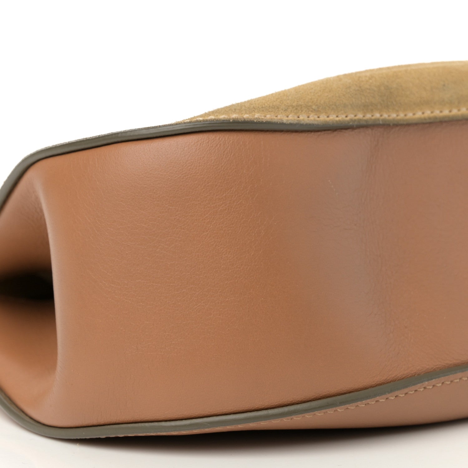 Chloe Suede Smooth Calfskin Drew Shoulder Bag Milky Coffee 9 of 16