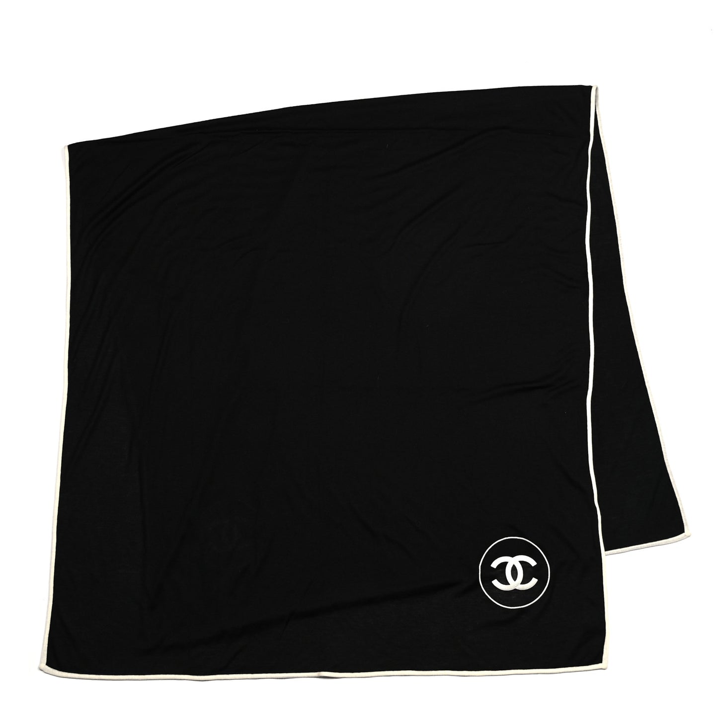 Cashmere Silk CC Scarf Black