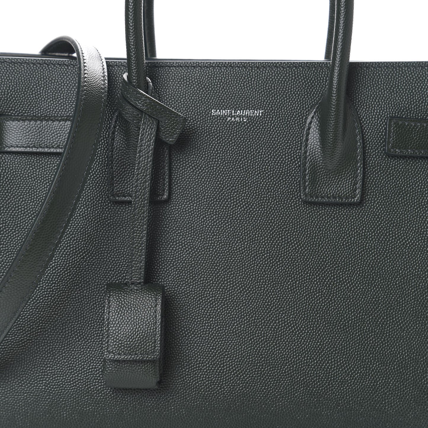 Grained Calfskin Baby Sac De Jour Vert Fonce