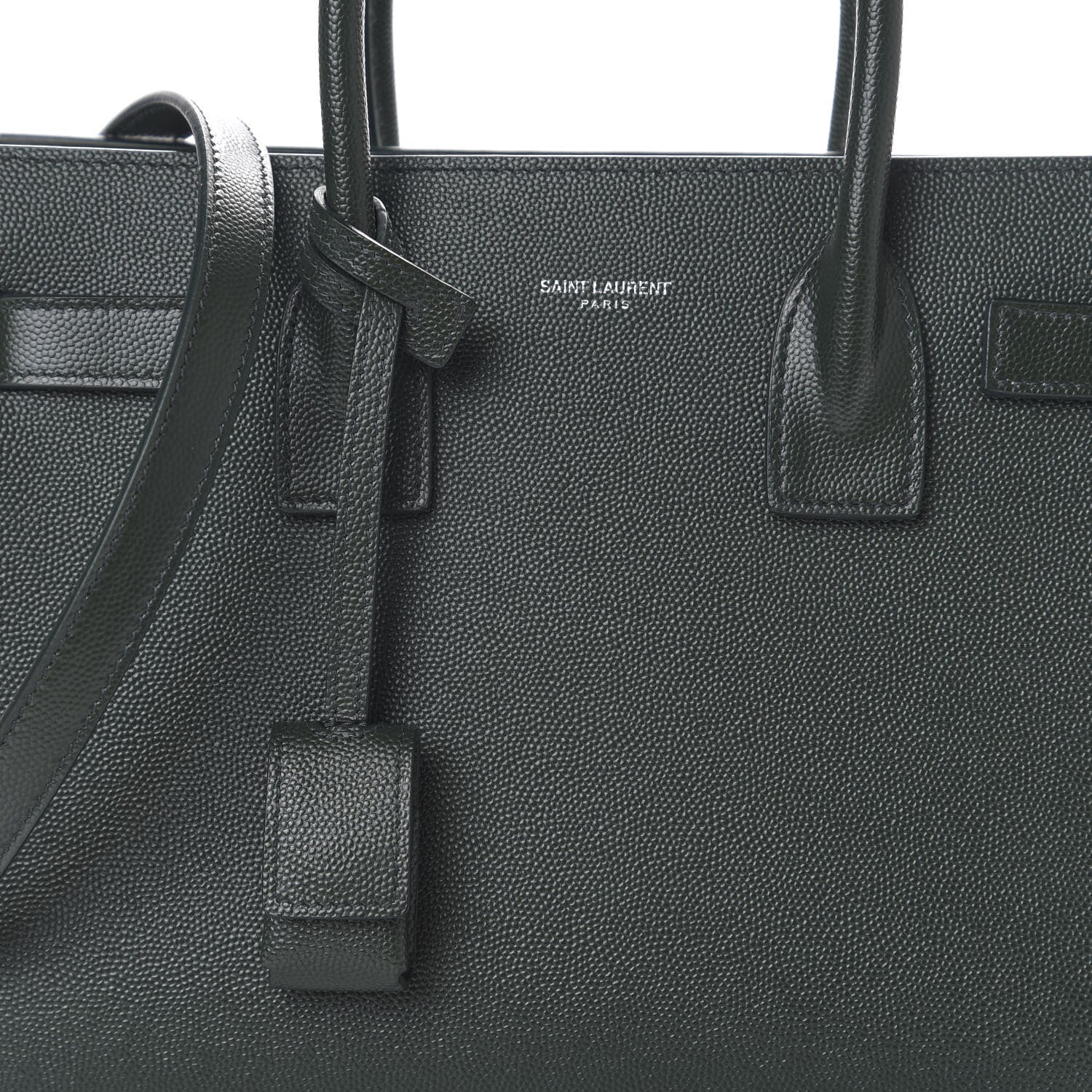 Saint Laurent Grained Calfskin Baby Sac De Jour Vert Fonce 9 of 11