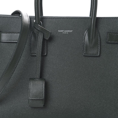 Saint Laurent Grained Calfskin Baby Sac De Jour Vert Fonce 9 of 11