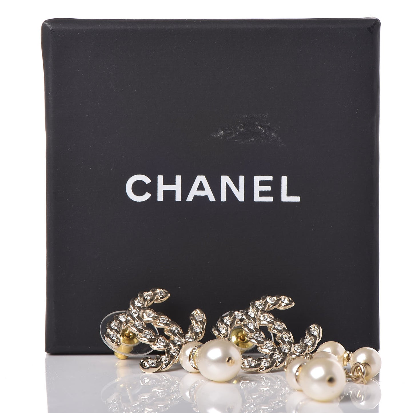 Crystal Pearl Pearls Coronation Uneven Earrings Gold