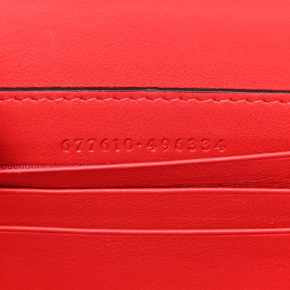 Gucci GG Supreme Monogram Moon Calfskin Love Valentines Day Padlock Case Beige Ebony New Geranium 7 of 12