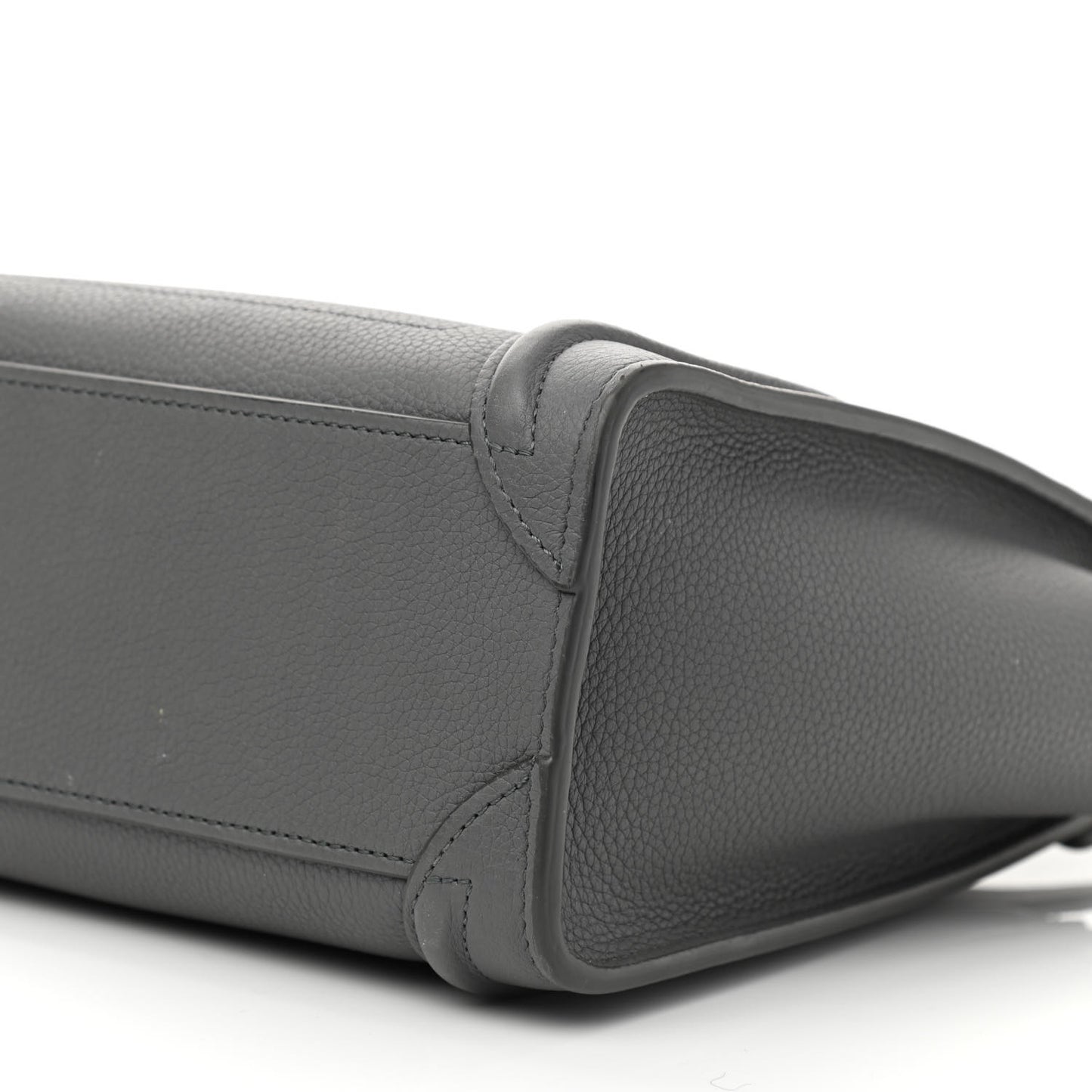 Baby Drummed Calfskin Nano Luggage Kohl