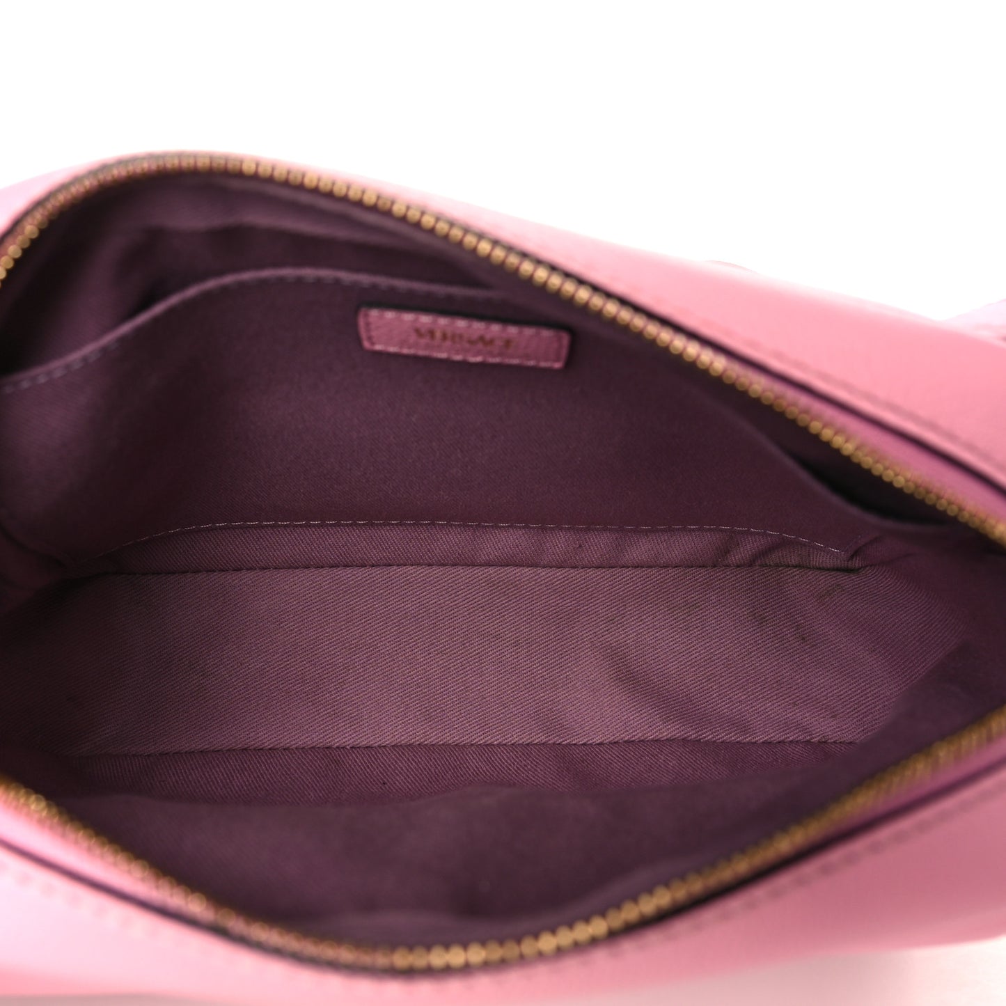 Grained Calfskin Medusa Camera Bag Pink