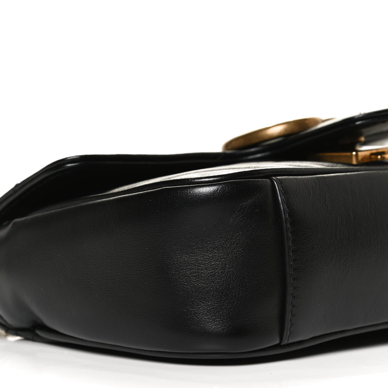Gucci Calfskin Matelasse Mini GG Marmont Shoulder Bag Black 10 of 14