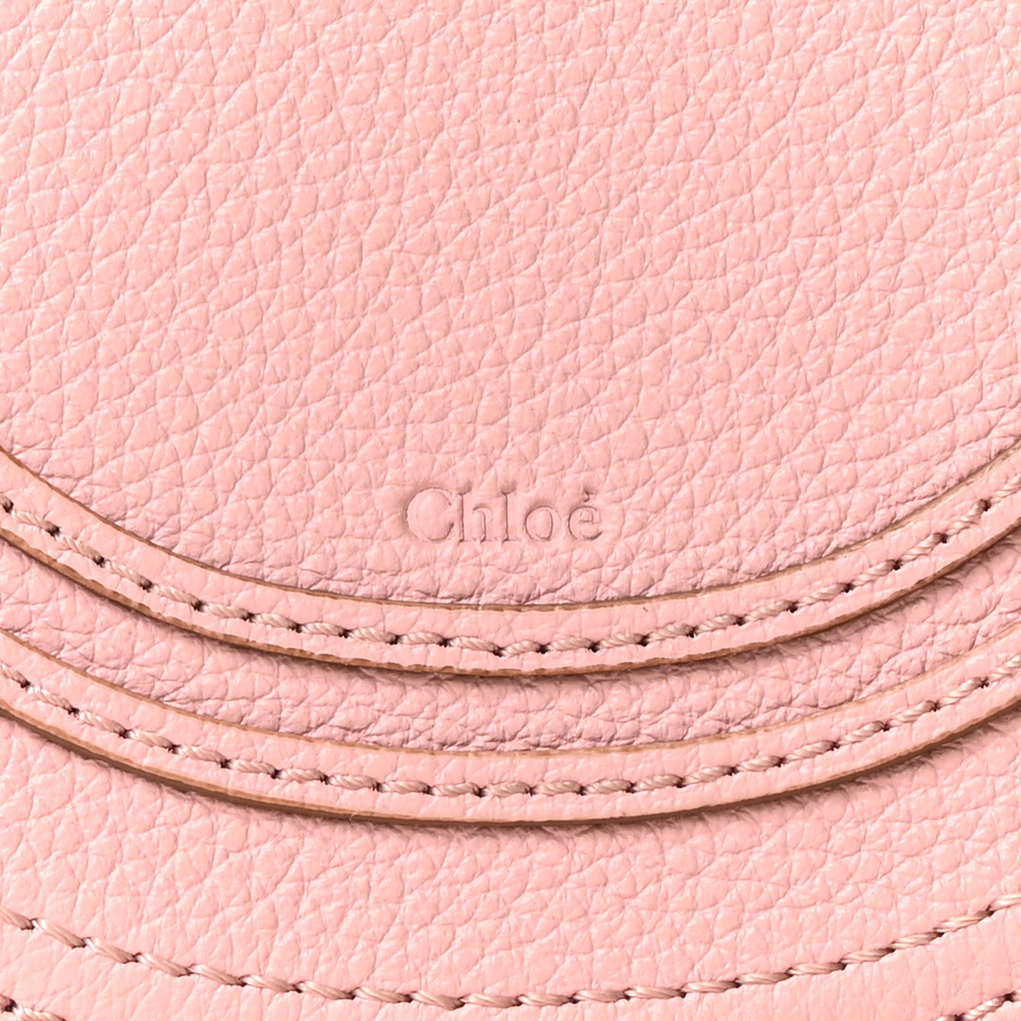 Grained Calfskin Small Marcie Saddle Bag Blossom Pink