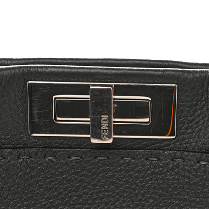 Fendi Cuoio Romano Selleria Bi-Color Medium Peekaboo Iconic Satchel Asfalto Latte 12 of 14