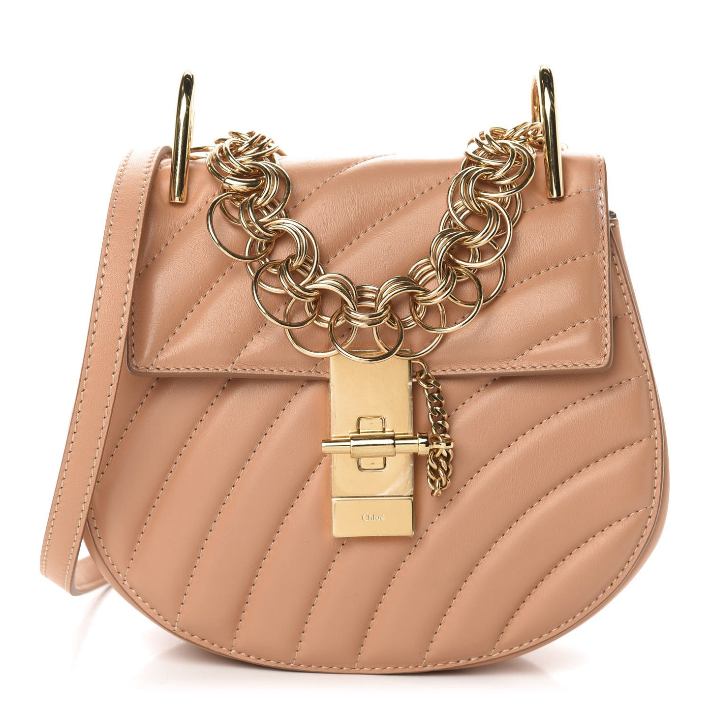 Calfskin Quilted Mini Drew Bijou Shoulder Bag Blushy Pink