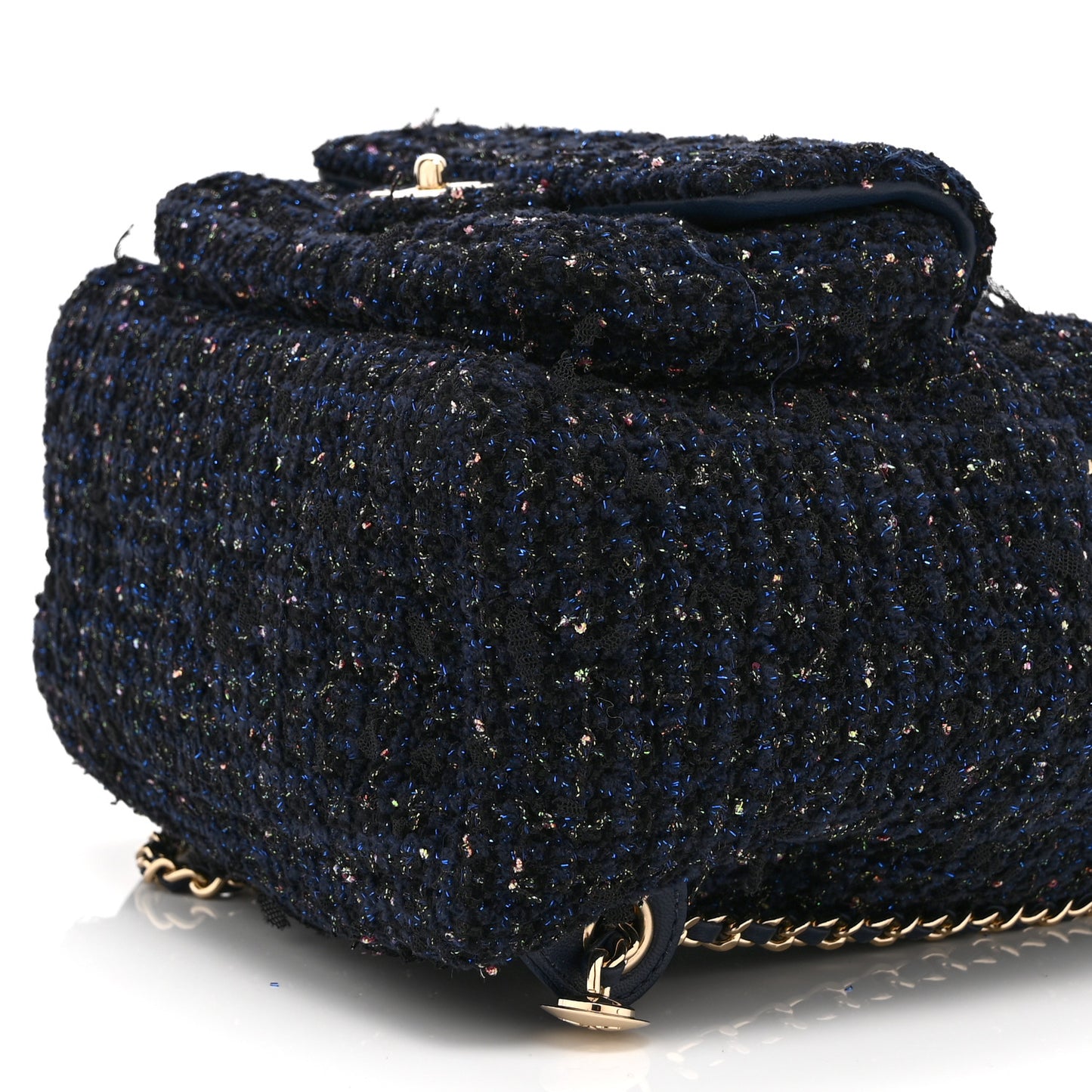 Tweed Front Pocket Backpack Navy